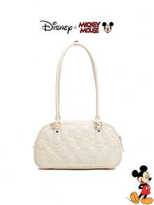Túi xách nữ kiểu dáng bowling chần bông họa tiết trái tim hợp tác cùng Disney Mickey Mouse - Có quai xách tay và quai đeo vai. - Nhiều màu - Xem 10