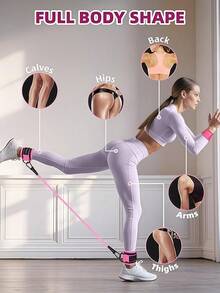 Bộ dây kháng lực 1 món kèm dây đeo mắt cá chân dùng cho tập luyện thể dục, yoga, dây đàn hồi tại nhà và phòng tập gym. - nhiều màu - Xem 7