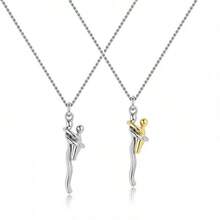 拥抱孩子的吊坠项链，母亲节、父亲节的温馨礼物 - 銀色男+金色女 - 查看 3
