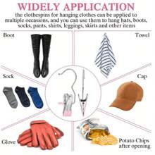 10 piezas de pinzas de ropa de acero inoxidable de alta calidad, estante ajustable de metal para pantalones con pinzas, pinzas de lavandería con ganchos, pinzas portátiles para colgar ropa, pantalones, faldas, decoración, primavera, minimalista, blusas de verano - Multicolor - Ver 6