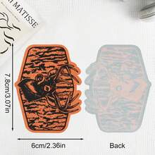 1 Deer Head Woven Label Patch - A - View 3