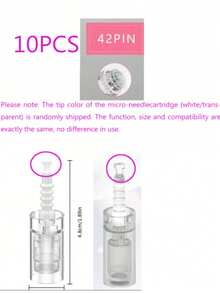10pcs Disposable Replacement Needle Tips, 12/36/42 Pins/Round Nano 5D Bent Head Microneedle, Suitable For MYM/M5/M7/N2/A6/A1/E30, Individually Sealed Packaging - Multicolor - View 15
