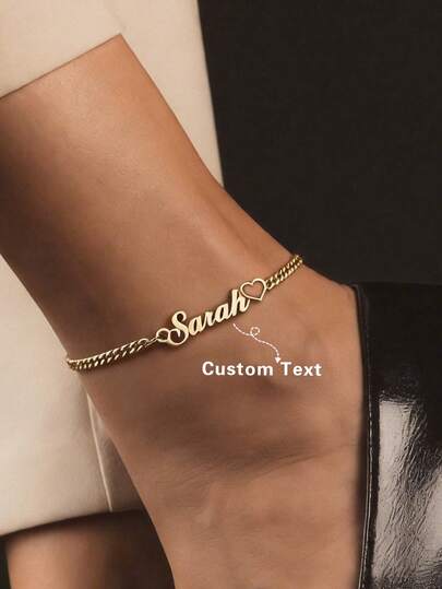 1 chiếc vòng chân bằng thép không gỉ khắc tên theo yêu cầu, vòng chân mặt dây chuyền cá nhân hóa, có nhiều kiểu chữ để lựa chọn, quà tặng cho phái nữ, lý tưởng cho Ngày Valentine, Lễ Tạ ơn, Giáng sinh, vàng, bạc, thời trang, nhiều màu sắc, cổ điển, unisex, tối giản, thường ngày, tùy chỉnh, cá nhân hóa, độc đáo, quà tặng lý tưởng cho anh ấy/cô ấy, bạn trai, bạn gái, bố, mẹ, gia đình, bạn bè, kỷ niệm, sinh nhật, tốt nghiệp, dạ hội, tiệc tùng