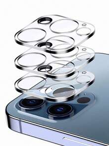 3片装相机镜头保护膜，兼容苹果手机，防水、防震、防摔、防刮、防指纹、全覆盖 - 無色 - 查看 5