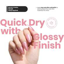 Beetles 15ML Pink Nail Polish - Quick Dry Nail Polish Romantic Reverie Pink Rose Pearl Nail Lacquer Shimmer Fingernail Polish Art Effect For Nail Salon-Quality - Giấc mơ lãng mạn - Xem 6
