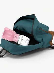 狗狗水瓶宠物喂食器，带可拆卸食物容器和防漏锁，适合远足和旅行 - 粉色 - 查看 2