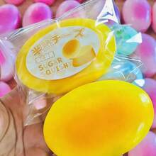 1pc 4-Color Cheesecake Squishy Toy - Stress Relief Toy, Soft Squeeze Toy, Fidget Toy, Stitch Toys, Travel Toys, Classroom Fidget Toys, Mini Bath Toys, Christmas Stationery, Birthday Gift, Perfect Gift - Multicolor - View 5