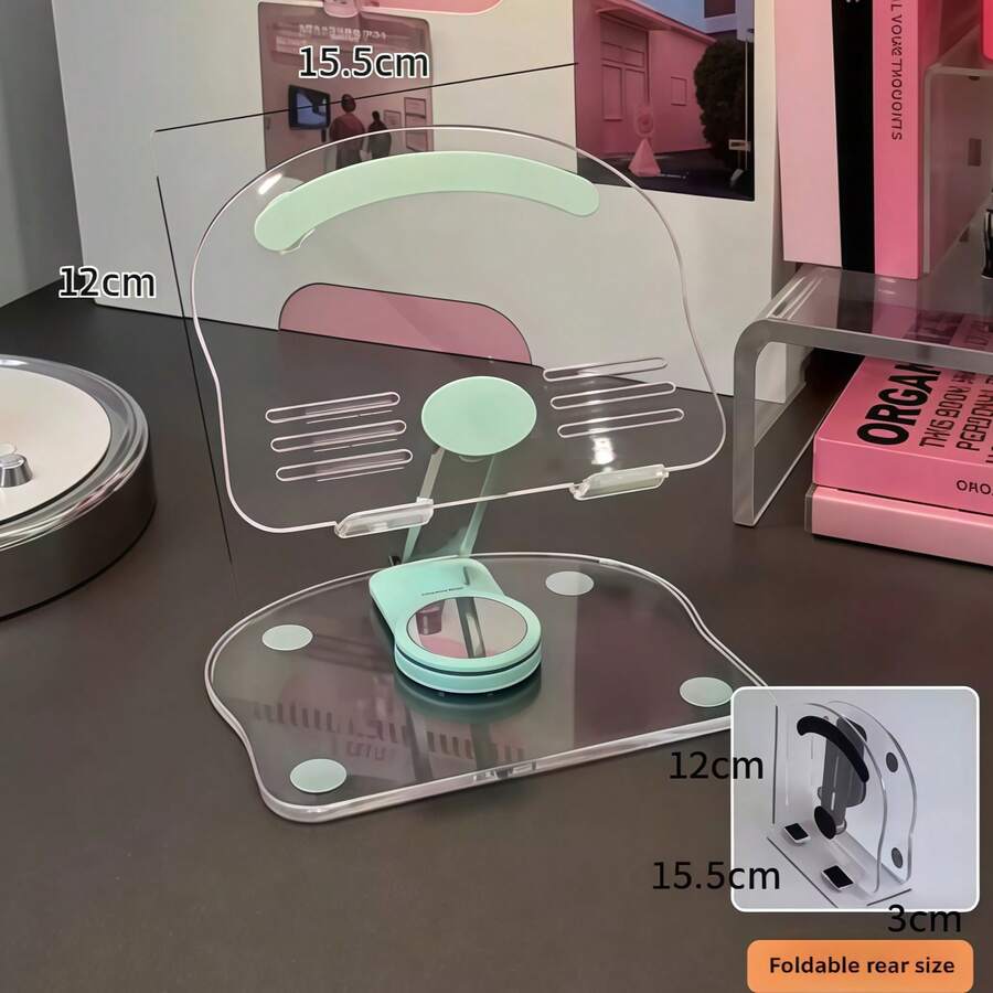 Soporte giratorio de 360 grados para tableta de acrílico, soporte ajustable para teléfono, soporte plegable antideslizante para iPad Pro Air Mini, se adapta a dispositivos de 4.7-13 pulgadas - Ver 1