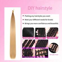 2 pièces/paquet (avec outil) Extensions de cheveux au crochet droits de 24 pouces, fibres synthétiques résistantes à haute température pour tresses au crochet. Conçu pour un tressage facile avec des cheveux longs et droits, convient pour la décoration de cheveux de la Coupe du monde - Multicolore - Voir 6