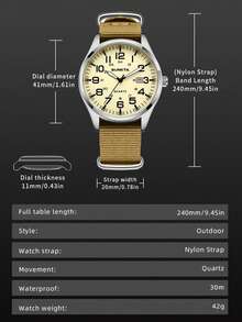 SUNKTA Jam Tangan Quartz Pria LIGE, Jam Tangan Bisnis Modis, Tahan Lama dan Nyaman, Tali Bahu yang Dapat Diatur, Jam Tangan Outdoor 24 Jam - Hitam - View 4