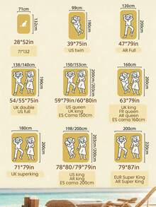 1 buc Cearșaf de pat imprimat, husă de saltea moale, respirabilă, cu buzunar adânc, antiderapantă, potrivită pentru pat dublu/Full/Queen/King Size, decor de lenjerie de pat pentru dormitor acasă - Vizualizare 5