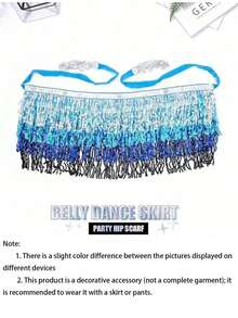 Carnival 2 Pieces Outfit Set - Sequin Fringe Coin Embellished Bra Top & Hip Wrap For Festival, Rave & Parade Wear (Available In Multiple Colors) - Multicolor - View 11