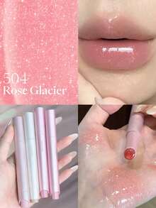 JOOCYEE GLOSSY ROUGE 2.0 升级版，不沾杯，镜面般光泽，不粘腻，滋润唇彩，打造自然裸妆效果，持久不晕染 - # 504Rose Glacier - 查看 4