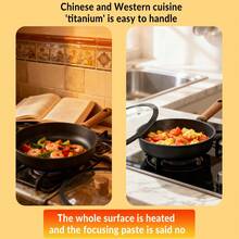 Pot, Cast Iron Pot, Frying Pan, Pans, With Glass Lid, Less Petrol And Less Smoke, I Am Very Rested, Universal For Gas/Electric Stoves - View 4