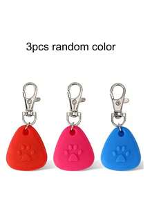 1pc Random Color LED Pet Pendant Collar, Waterproof Dog Collar Light, Suitable For Outdoor Walking, Silicone LED Dog Collar Tag Light, Battery Included (Suitable For Medium & Large Dogs, May Be Oversized For Small Dogs) - Multicolor - View 9