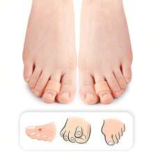 4 Peças Almofadas de Gel para Dedo em Martelo, Adequadas para Dedos Curvados, Enrolados e em Garra, Fornece Excelente Amortecimento e Proteção, Essencial para Uso Diário em Casa, Passeios e Férias na Praia - multicolorido - Visão 5