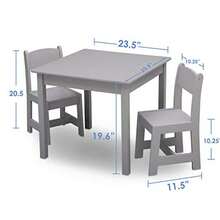 Delta MySize Wood Chair Set and Table 2 Chairs Included - Gris - Ver 7