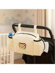 1pc Baby Stroller Hanging Storage Bag, Multi-Functional Large Capacity Organizer Pouch For Child Pushchair - Multicolor - View 2
