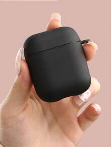 1pc Silicone Detachable Earphone Case, Naked Touch Suitable For All Models - Black - View 2