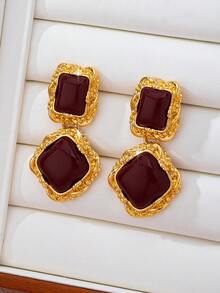 1 Pair Elegant Vintage-Style Casual Fashion Versatile Women Earrings - Geometry - View 3