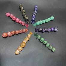 Easytoday High Quality New 7-Piece Star Engraved Dice Set, Novel Acrylic Dice Suitable For Board Games - Multicolor - View 8