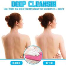 4 Pieces Korean Exfoliating Washcloth Body Back Scrubber Japanese Italy Exfoliating Cloth 35.5 Inch Long Bath Towel Washcloth Dead Skin Remover For Men Women(Multicolored) - Pink, Blue, Yellow, Green - View 3