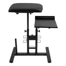 SHIOUCY Black Adjustable Height Arm Rest Stand, 360° Rotating Workbench Nail Station With Storage Shelf Pigment Rack For Studio Salon Home Office - Black - View 5