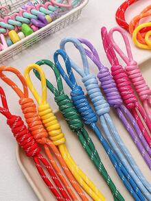5m/Pack Colorful Nylon Braided Rope 5mm, Multi-Purpose Paracord, Durable Woven Rope Suitable For DIY Keychain, Pendant, Phone Strap, Belt And More - Colorful Rope - View 7