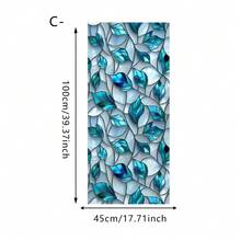 1/3pcs Leaf Frosted Static Cling Window Film, Natural Fresh Atmosphere, Static Adsorption Privacy Window Film, No Glue Heat Resistant Removable, Suitable For Home Windows, Bathroom Doors, Office Glass Decor - Green Leaf Electrostatic Abrasive Film - View 11