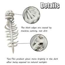 Cool Glow-In-The-Dark Dinosaur Skeleton Plush Toy, Perfect For Home Decor, Party Decorations, Children's Birthday Gifts, Graduations, Weddings, Halloween, And Christmas. - Multicolor - View 11