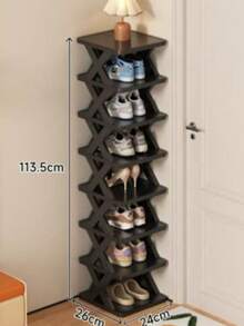 Rak Sepatu Berdiri Bebas Kecil Sempit 2-9 Tingkat, Organizer Penyimpanan Sepatu DIY Hemat Ruang, Cocok untuk Lorong dan Lemari, Muat Sepatu Ukuran 42-43, Mudah Dirakit dengan Struktur Kokoh, Dekorasi Dalam Ruangan, Dekorasi Musim Gugur - MultiWarna - View 12