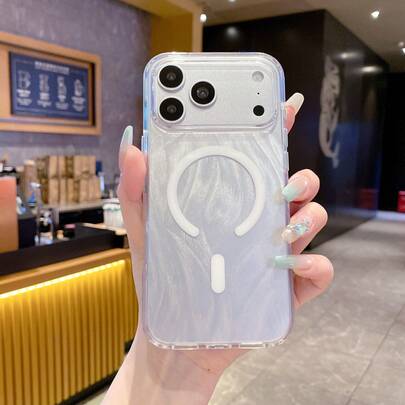 1pc New Luxury Crystal Transparent Fox Tail Magnetic Glitter Phone Case Suitable Compatible With Apple 17 Pro Max/17 Pro/17/AIR/16 Pro Max/16 Pro/16 Plus/16/15 Pro Max/15 Pro/15 Plus/15/14 Pro Max/14 Pro/14 Plus/14/13 Pro Max/13 Pro/13/12 Pro Max/12 Pro/12/11