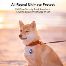 AirTag Protective Case, Compatible With Apple AirTag, With Cable Lock Buckle Ring AirTag Accessories, Suitable For GPS, Pet Dog Cat Collar Tracker Accessories, Soft Outer Shell - Clear - View 3
