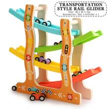 Children's Wooden Logical Thinking Track Glider Game, Baby Intellectual Development Interesting Hands-On Toy - Multicolor - View 15