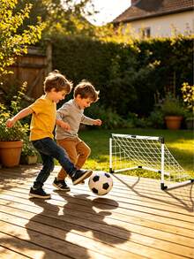 Portable Football Goal Set With Adjustable Heightndoor/Outdoor Soccer Goal For &, Easy Assembly, Sturdy Frame & Net, Backyard Play, Family Sports Gift,Kids Soccer Goal,Kids Soccer Net,Soccer Nets For Backyard,Mini Soccer Goals - Multicolor - View 7