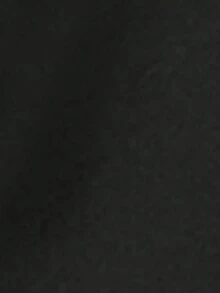 男士字母印花短袖单排扣棒球衫 - 黑色 - 查看 5