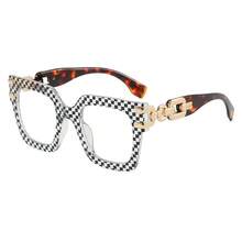 A Pair Of Fashionable Oversized Square Bohemian Glasses For Women And Men, With High-Quality Decorative Temples, Simple And Versatile For Everyday Casual Wear - Các đốm đen - Xem 6