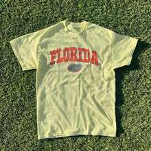 2026 Summer New Short Sleeve Pattern Top ,Vintage Florida State Gators Shirt -Breathable Cotton T Shirt - 黃色 - 查看 5