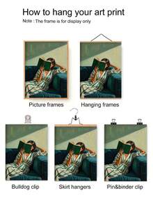 1pc Frameless Jade Green Abstract Portrait Painting, Minimalist Modern Style, Suitable For Contemporary Living Room Decor - Multicolor - View 6