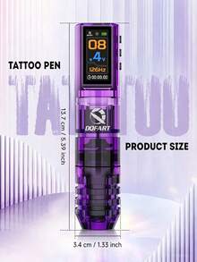 DQFART Wireless Tattoo Gun Kit - Cordless Tattoo Pen Set, Pen-Style Tattoo Machine Kit With Professional Tattoo Ink, Suitable For Professional Artists And Beginners - Multicolor - View 2