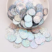 Payet Bulat Pipih 3mm-30mm, Payet Besar Longgar Warna Champagne Silver 1cm-3cm, 20g untuk Kerajinan Tangan DIY Menjahit Aplikasi Merajut Pembuatan Perhiasan Bordir - Payet pipih bulat - View 17