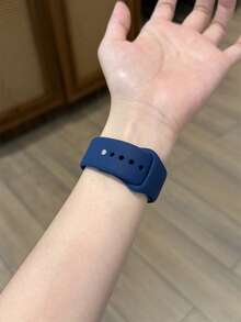 适用于华为 Watch Fit3、Fit4、Fit4 Pro 系列的硅胶表带，男女通用 - 午夜藍 - 查看 4