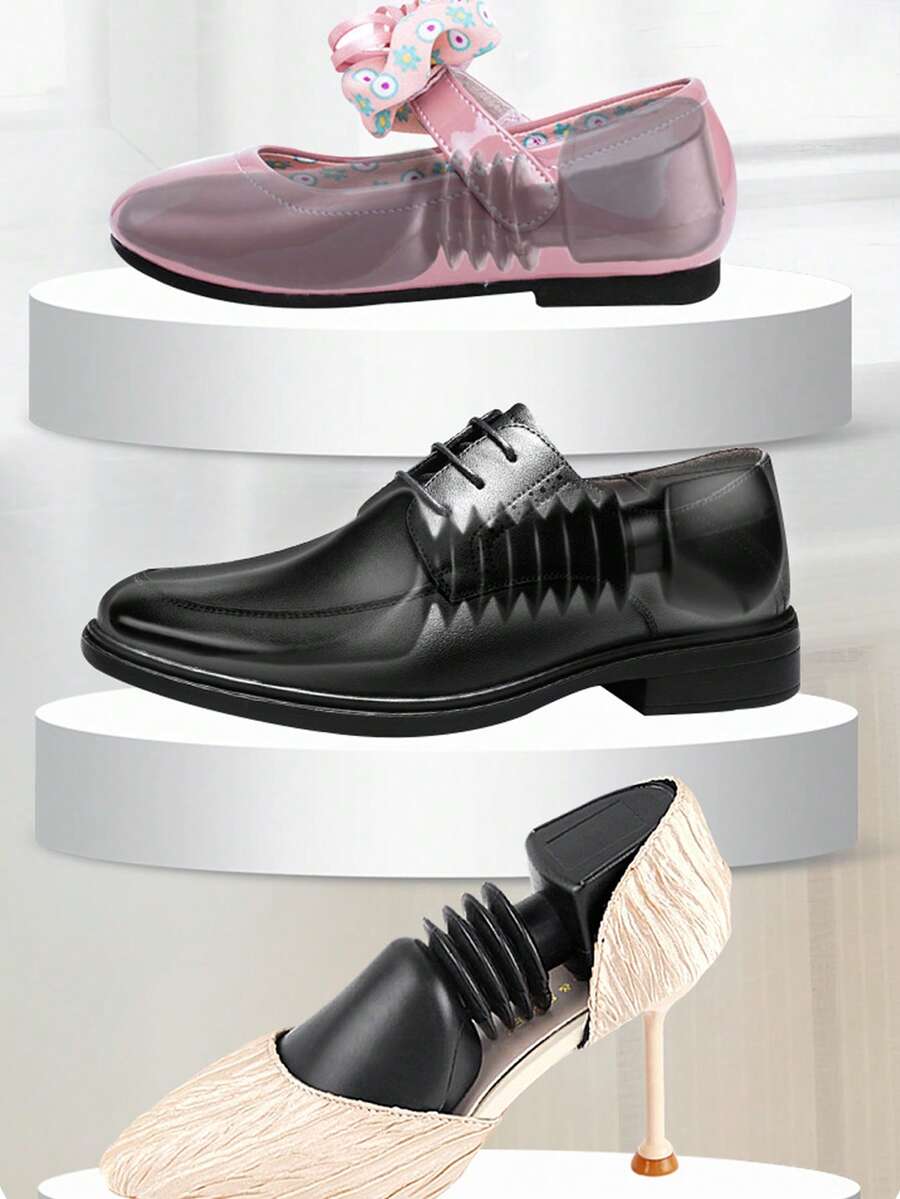 Alargador de sapatos ajustável, expansor de saltos altos, expansor fácil de usar, feito de plástico durável, concebido especificamente para expandir e moldar saltos altos, sapatos e sapatos de festa femininos. Estes mini alargadores de sapatos ajudam a manter a forma do sapato ao expandir a área dos dedos, adequados para organização do armário e cuidados com os sapatos, acessórios para sapatos, acessórios de alargador de sapatos adequados para pés estreitos/pés largos. Adequado para mulheres, Dia da Mãe, presentes do Dia do Professor - A - Ver 1