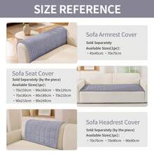 YSTYLE Soft Fleece Sofa Cover, Non-Slip Sofa Cover, Durable And Washable, Suitable For 1/2/3/4 Seater Sofas And Corner Sofas With Chaise Longue Section - Light Grey - View 9