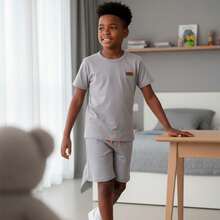 4-Piece Assorted Children's Summer Outfit For Boys - 2 Sets - Includes 2 T-Shirts + 2 Shorts - Minimalist - View 7