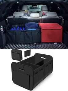Caja de almacenamiento para el maletero del automóvil - Organizador de maletero, caja organizadora portátil con asa, caja de almacenamiento multiusos universal para el asiento - Unitalla - Ver 3