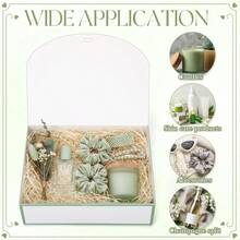 Hộp quà cầu hôn phù dâu kèm ruy băng, kích thước 10.6 x 8 x 3.15 inch, hộp quà giấy có nắp đậy dùng cho đám cưới, tiệc mừng em bé, sinh nhật (Trắng, Xanh lá cây nhạt) - Màu trắng với viền xanh lá cây - Xem 12