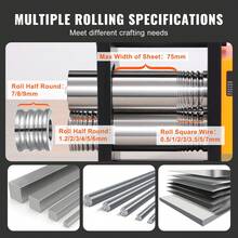 Rolling Mill, 2.95"/75 Mm Jewelry Rolling Mill Machine, 1: 2 Gear Ratio, 3-In-1 Multi-Function Rolling Mill, 0.03-6.5mm Press Thickness For Metal Jewelry Making Sheet Square Wire Semicircle - 1: 2 Gear Ratio 2.95"/75mm 0.03-6.5mm - View 3
