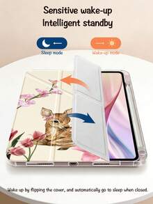 Ayotu 花鹿图案平板电脑保护套，兼容 iPad Air 8 (M4) 2026 (11/13 英寸)、Air 11 英寸 M3 2025 / M2 2024、Air 第五代 2022、(A16) 11 英寸第十一代 2025，兼容三星 Galaxy Tab、Kindle Paperwhite 第十二代 2024，透明背壳，时尚图案保护套，具备自动休眠/唤醒功能，气囊保护，适合作为礼物和办公用品。 - 彩色 - 查看 6