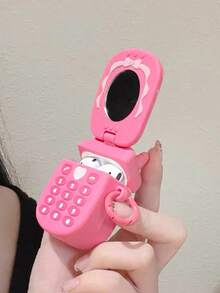 Soft Silicone Cute Bluetooth Earphone Protective Case, Compatible With Apple 1/2/Pro/3/Pro (2nd Generation), Rose Red - Hot Pink - View 2